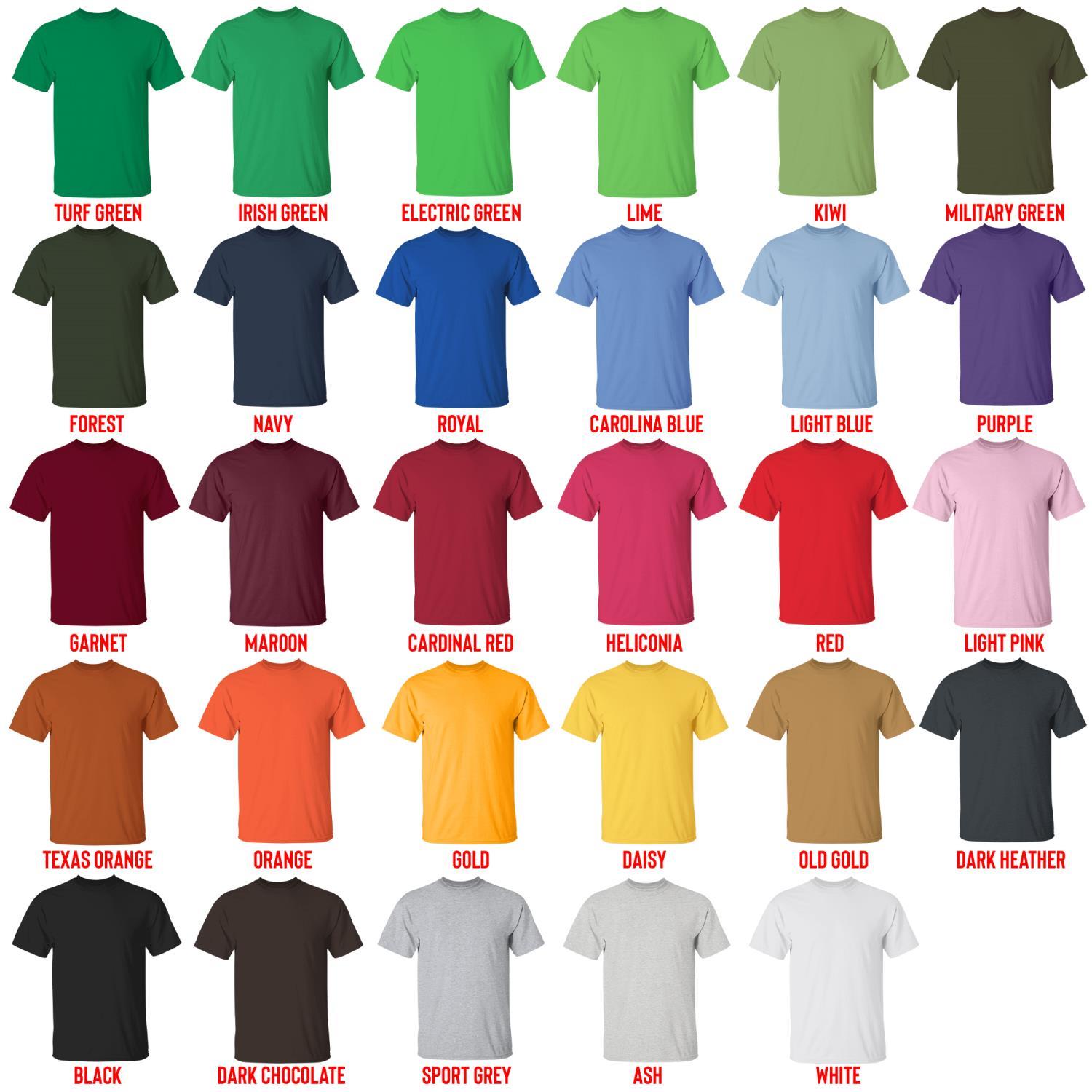 t shirt color chart - Kanye West UK Shop