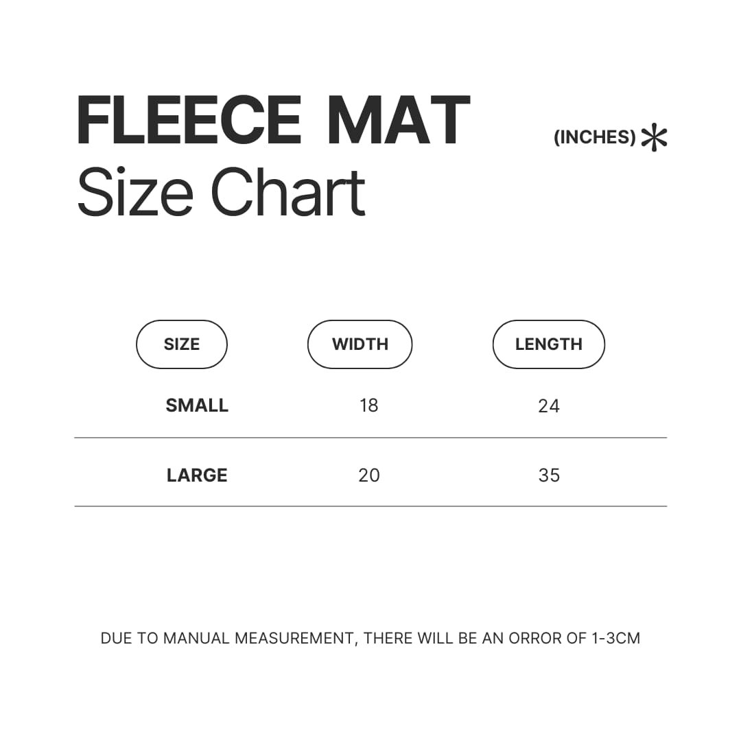 Fleece Mat Size Chart - Kanye West UK Shop