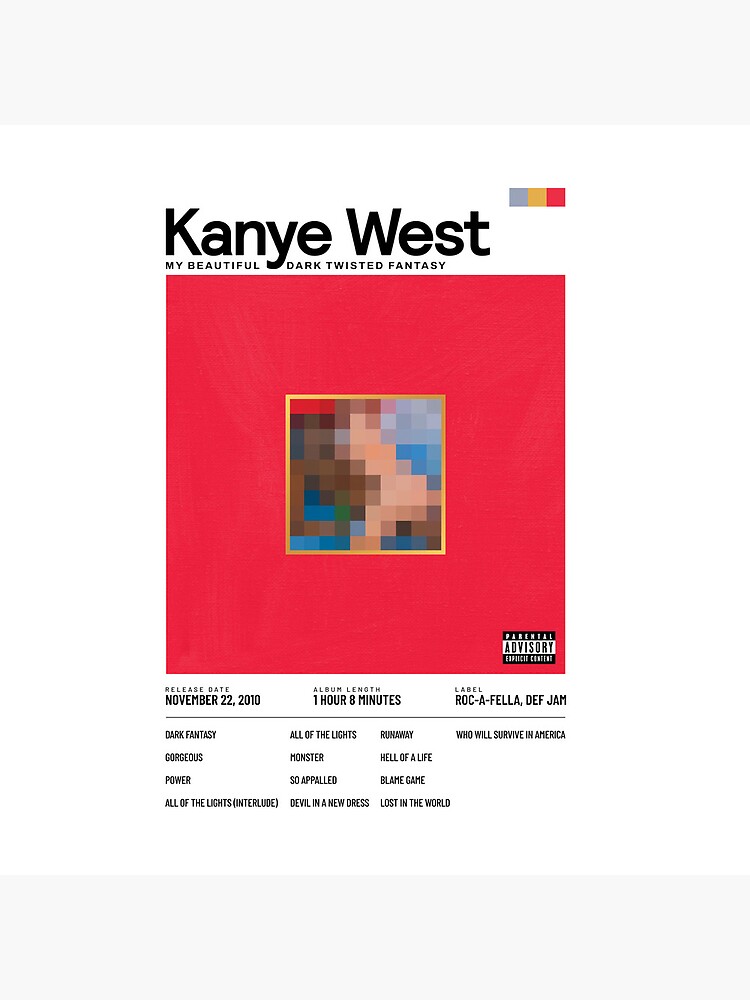 Kanye West My Beautiful Dark Twisted Fantasy Throw Pillow - Image 2
