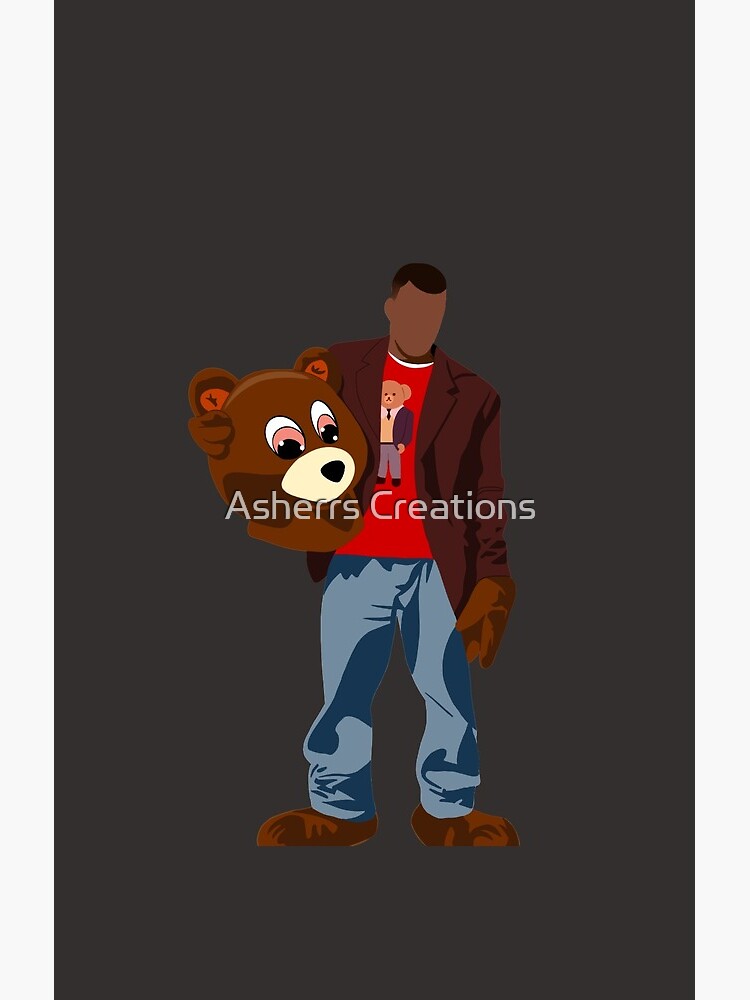 Kanye Head Bear Shower Curtain - Image 2