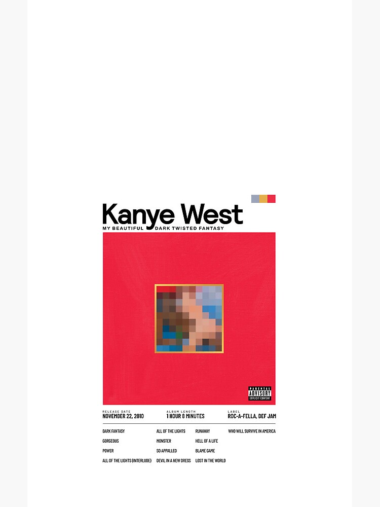 Kanye West My Beautiful Dark Twisted Fantasy Shower Curtain - Image 2