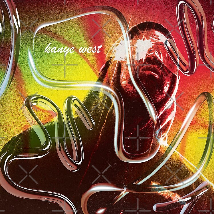 Trippy Kanye West Portrait Tote Bag - Image 2