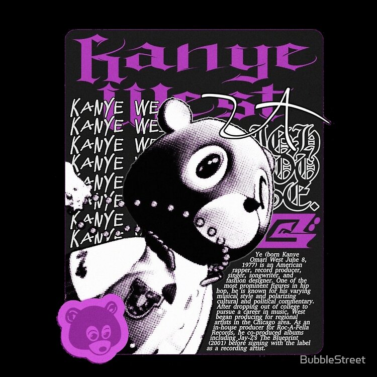 Kanye West Aesthetic Purple Text Tote Bag - Image 2