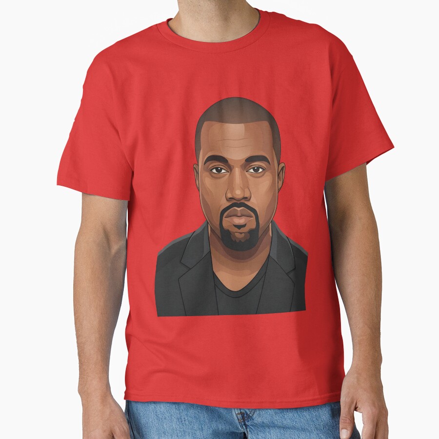 Kanye West Vector Illustration Profile T-shirt - Image 6