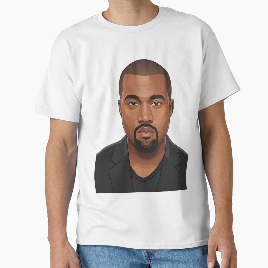Kanye West Vector Illustration Profile T-shirt - Image 2