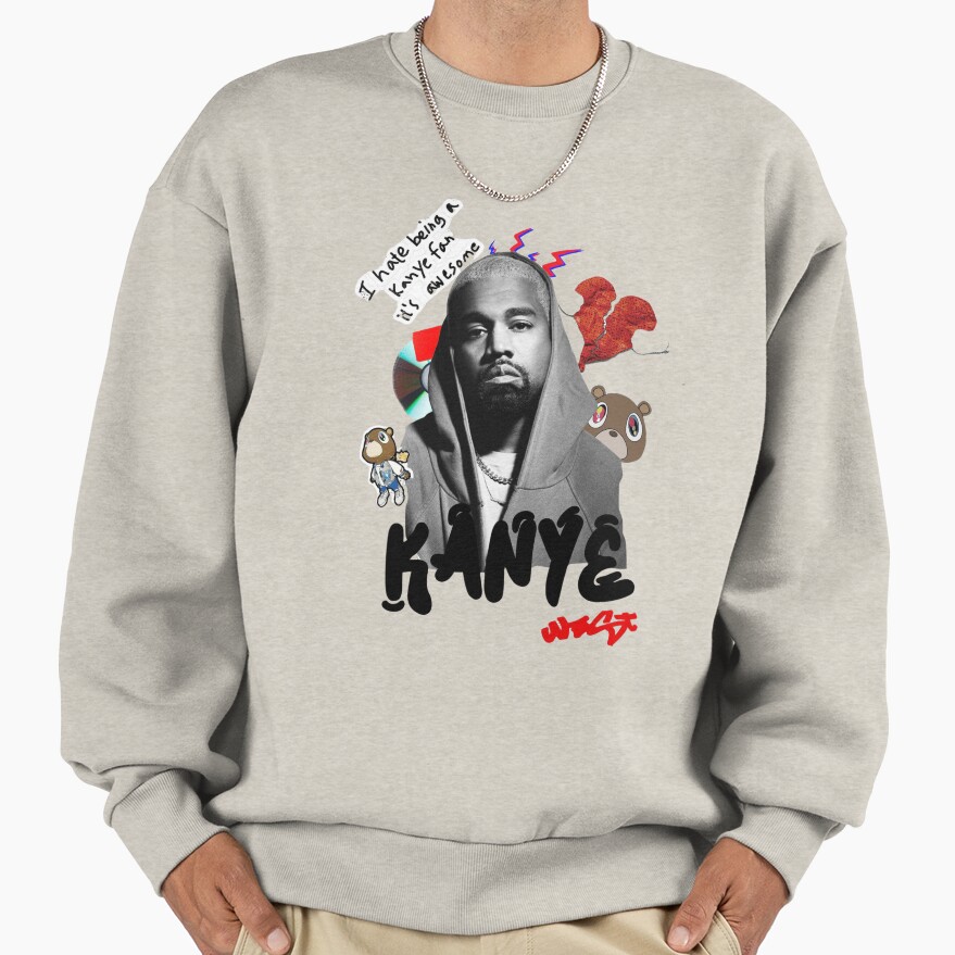 I Hate Being A Kanye Fan Ist Awesome Sweatshirt - Image 3