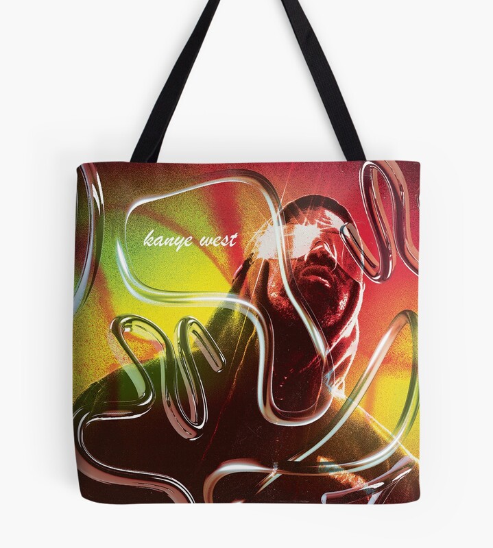 Trippy Kanye West Portrait Tote Bag