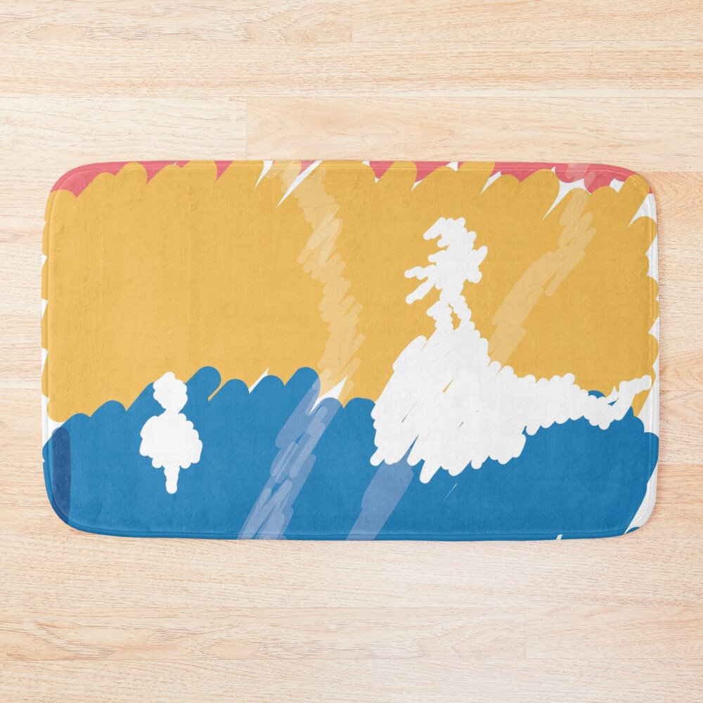 Kids See Ghosts Scribble Album Cover Bath Mat
