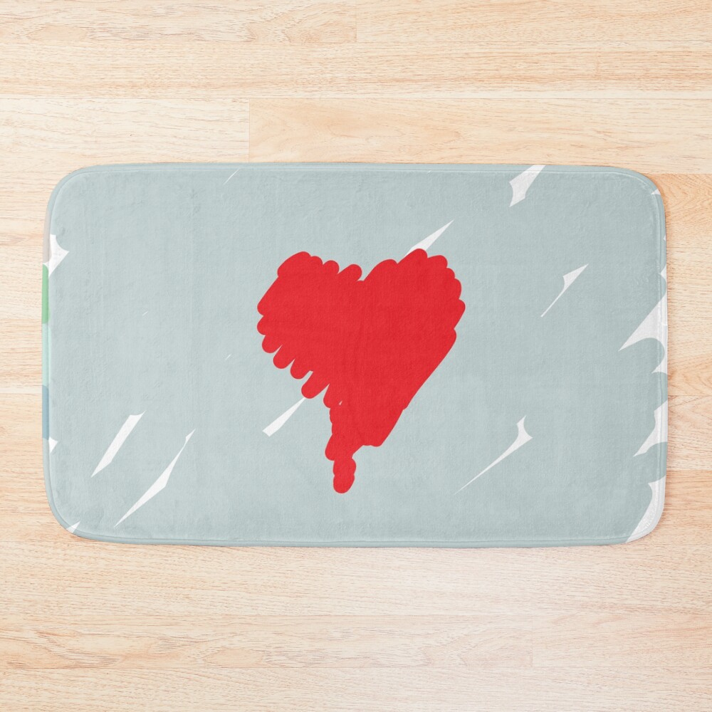 808 S And Heartbreak Scribble Album Cover Bath Mat
