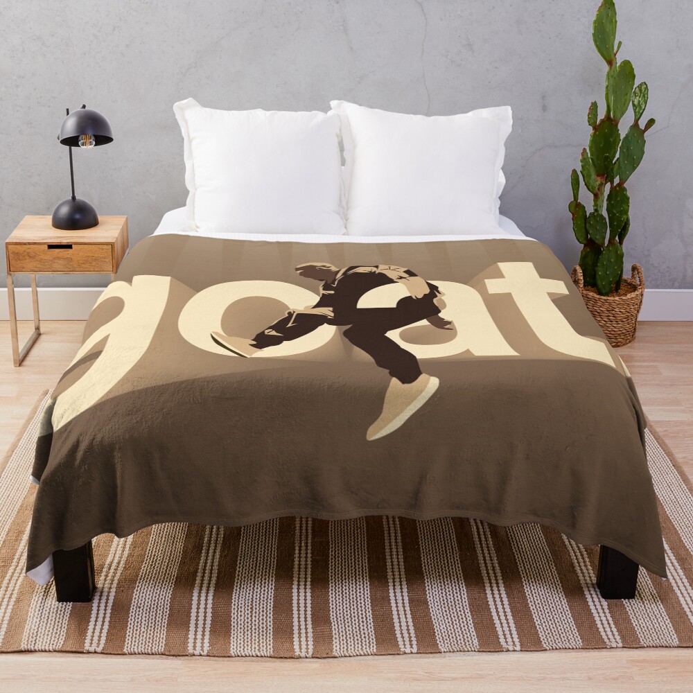 Kanye Goat Poster Throw Blanket