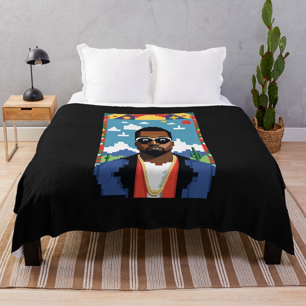 The College Dropout Kanye West Album Digital Throw Blanket