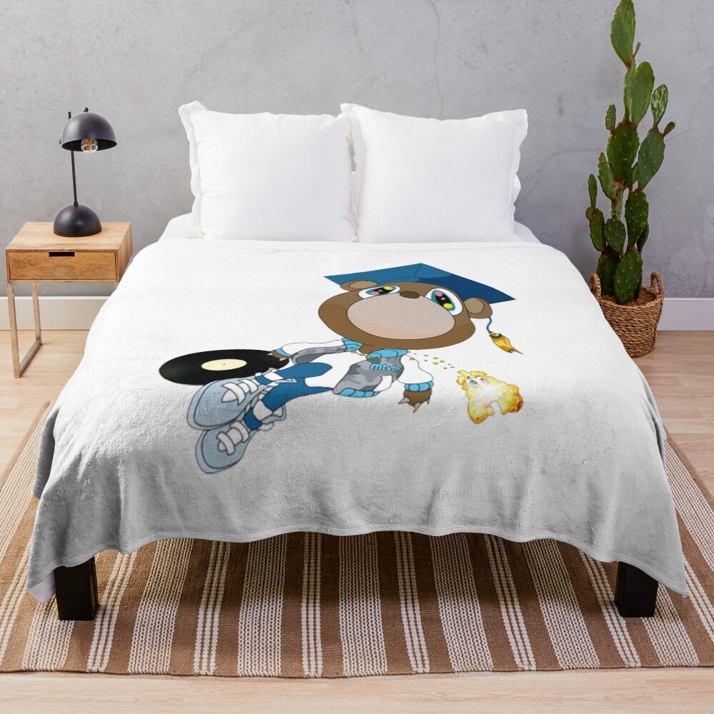 Flying Bear Graduate Throw Blanket