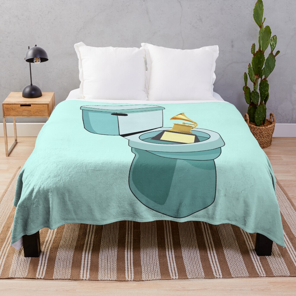 Grammy In The Toilet Kanye West Throw Blanket