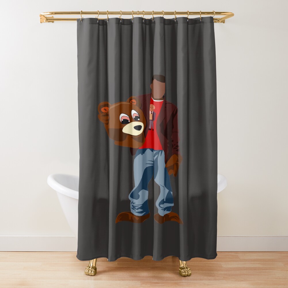 Kanye Head Bear Shower Curtain