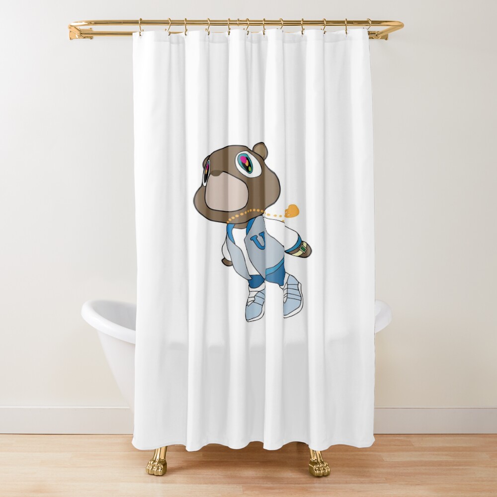 Kanye West Graduation Bear Shower Curtain