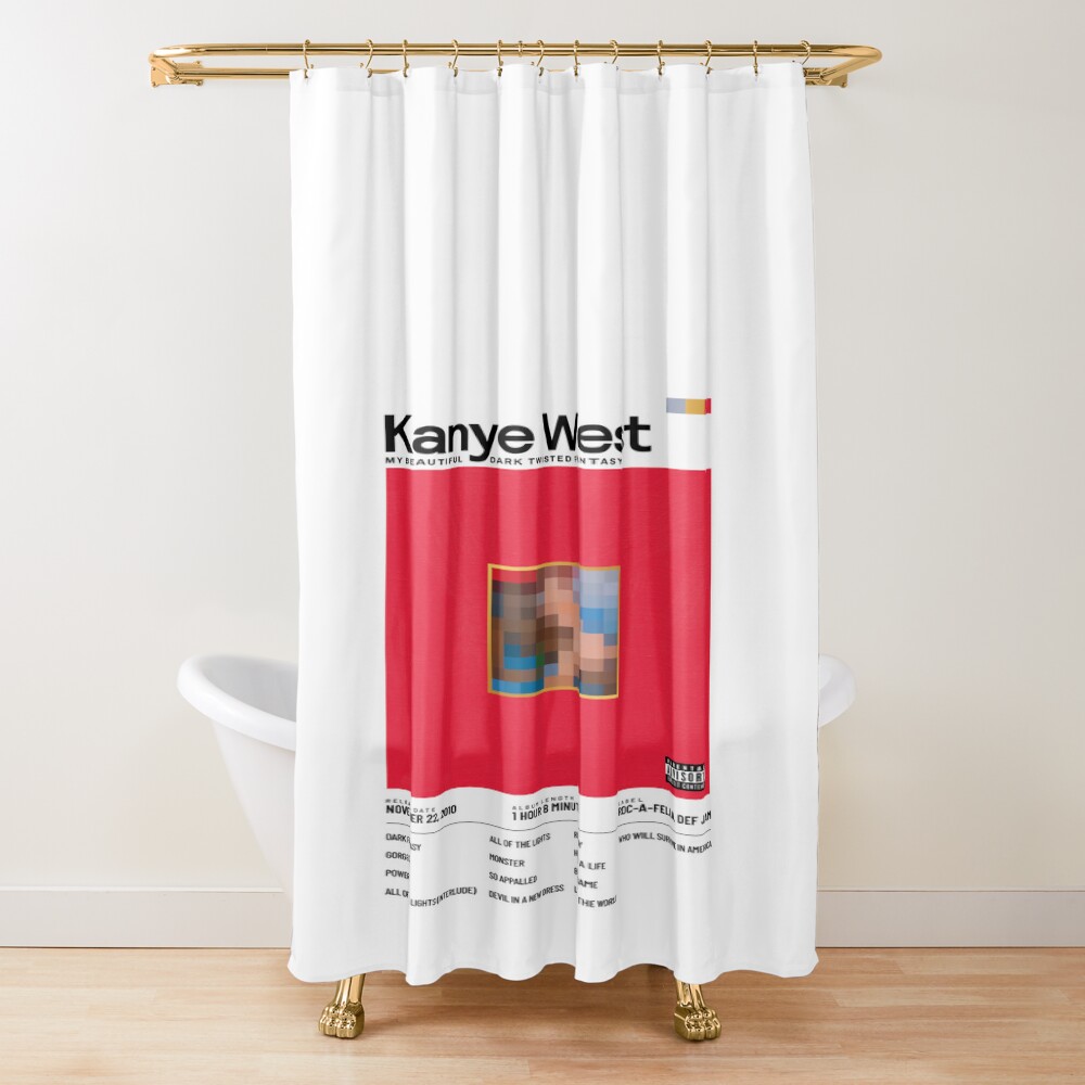 Kanye West My Beautiful Dark Twisted Fantasy Shower Curtain
