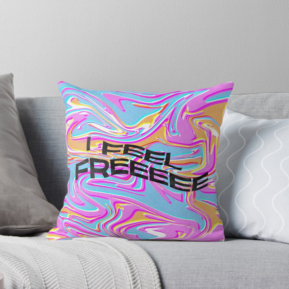I Feel Free Kanye West Art Throw Pillow